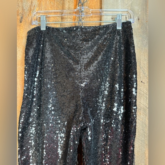 Open Edit Black Sequin Flare Pants - Size Small - Picture 11 of 16